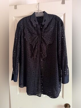 Vivetta Black Eyelet Blouse